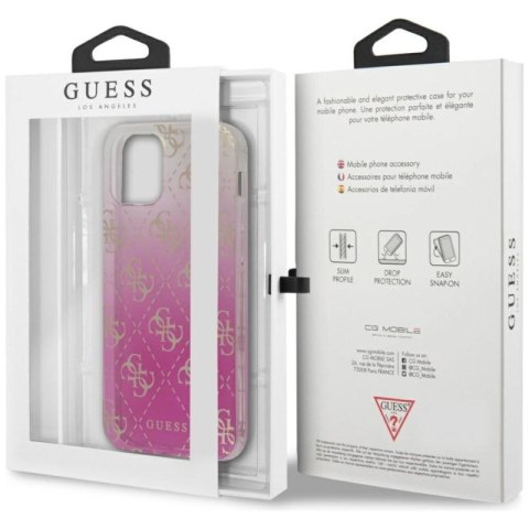 Etui Guess 4G Gradient na iPhone 12 mini - różowe Guess