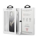 Etui Guess Glitter Gradient Script na iPhone 12 Pro Max - czarne Guess