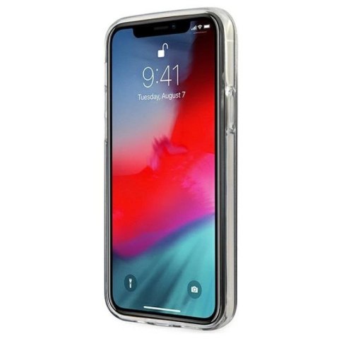 Etui Guess Glitter Gradient Script na iPhone 12 Pro Max - niebieskie Guess