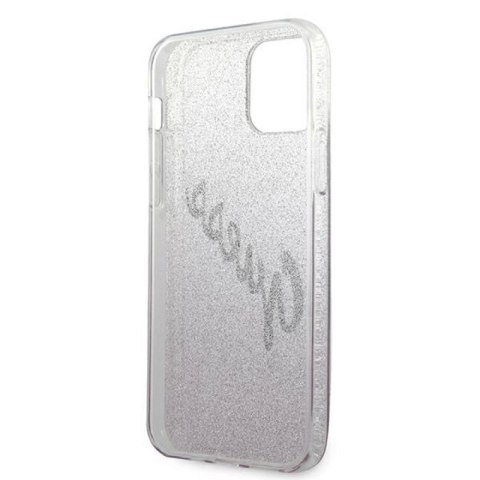 Etui Guess Glitter Gradient Script na iPhone 12 Pro Max - różowe Guess