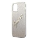 Etui Guess Glitter Gradient Script na iPhone 12 Pro Max - złote Guess