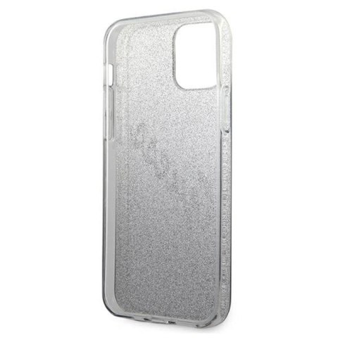 Etui Guess Glitter Gradient Script na iPhone 12 / iPhone 12 Pro - czarne Guess