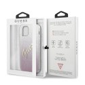 Etui Guess Glitter Gradient Script na iPhone 12 / iPhone 12 Pro - różowe Guess