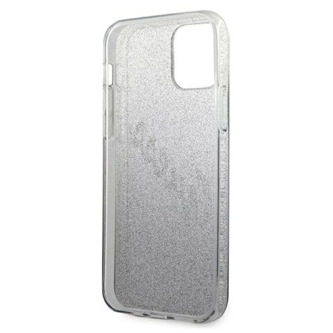 Etui Guess Glitter Gradient Script na iPhone 12 mini - czarne Guess