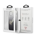 Etui Guess Glitter Gradient Script na iPhone 12 mini - czarne Guess