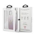Etui Guess Glitter Gradient Script na iPhone 12 mini - różowe Guess