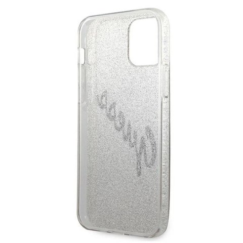Etui Guess Glitter Gradient Script na iPhone 12 mini - złote Guess
