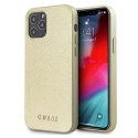 Etui Guess Iridescent na iPhone 12 Pro Max - złote Guess