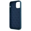Etui Guess Metal Logo Script na iPhone 12 Pro Max - niebieskie Guess