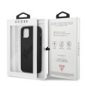 Etui Guess Saffiano Vintage Script na iPhone 12 Pro Max 6,7" - czarne Guess