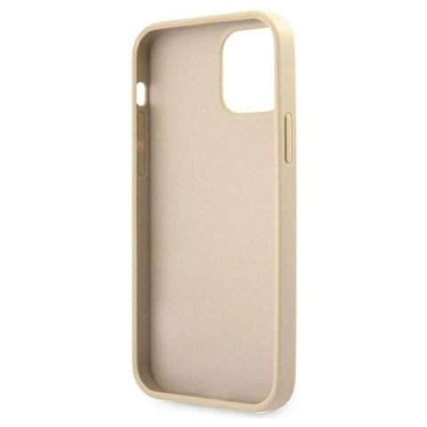 Etui Guess Saffiano Vintage Script na iPhone 12 / iPhone 12 Pro - złote Guess