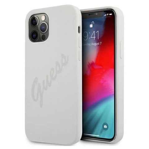 Etui Guess Script Vintage na iPhone 12 Pro Max - kremowe Guess