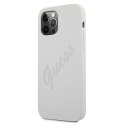 Etui Guess Script Vintage na iPhone 12 Pro Max - kremowe Guess