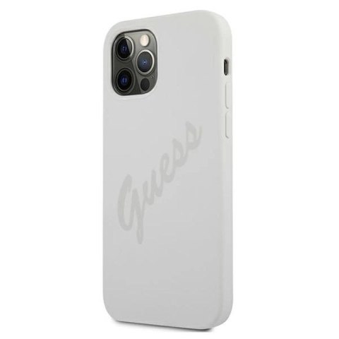 Etui Guess Script Vintage na iPhone 12 Pro Max - kremowe Guess