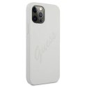 Etui Guess Script Vintage na iPhone 12 Pro Max - kremowe Guess