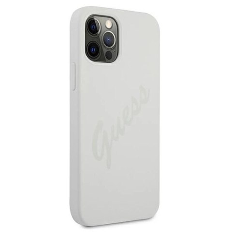 Etui Guess Script Vintage na iPhone 12 Pro Max - kremowe Guess