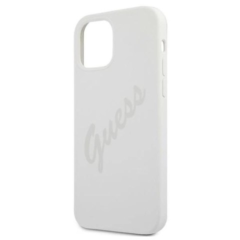 Etui Guess Script Vintage na iPhone 12 Pro Max - kremowe Guess