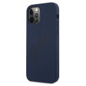 Etui Guess Script Vintage na iPhone 12 / iPhone 12 Pro - niebieskie Guess