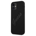 Etui Guess Script Vintage na iPhone 12 mini - czarne Guess