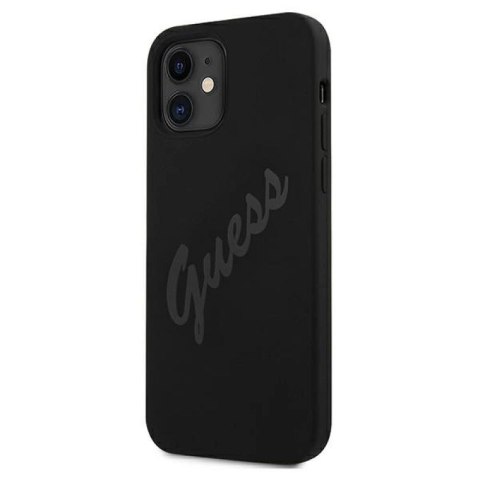 Etui Guess Script Vintage na iPhone 12 mini - czarne Guess