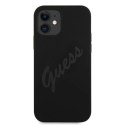 Etui Guess Script Vintage na iPhone 12 mini - czarne Guess