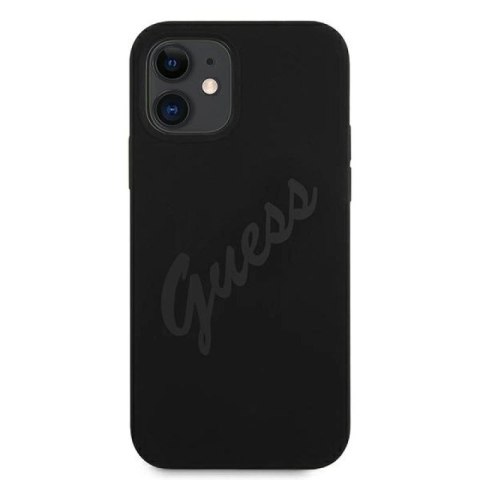Etui Guess Script Vintage na iPhone 12 mini - czarne Guess
