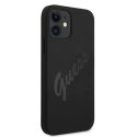 Etui Guess Script Vintage na iPhone 12 mini - czarne Guess