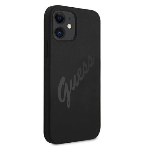 Etui Guess Script Vintage na iPhone 12 mini - czarne Guess
