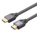 Wozinsky kabel HDMI 2.1 8K 60 Hz 48 Gbps / 4K 120 Hz / 2K 144 Hz 2 m srebrny (WHDMI-20) Wozinsky