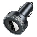 Baseus Enjoy transmiter FM ładowarka samochodowa LED 2x USB / 3,5mm jack bezprzewodowy odtwarzacz MP3 Bluetooth 5.0 3.4A czarny  Baseus