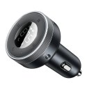 Baseus Enjoy transmiter FM ładowarka samochodowa LED 2x USB / 3,5mm jack bezprzewodowy odtwarzacz MP3 Bluetooth 5.0 3.4A czarny  Baseus