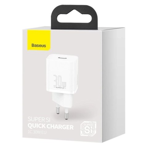 Baseus Super Si 1C szybka ładowarka USB Typ C 30W Power Delivery Quick Charge biały (CCSUP-J02) Baseus
