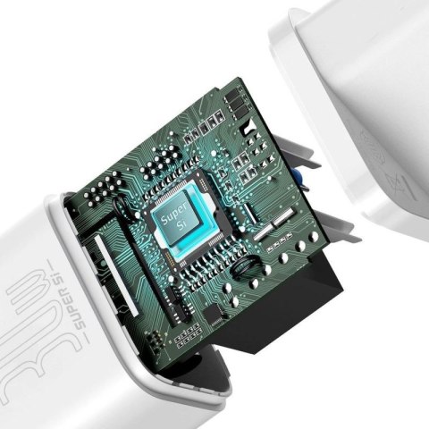 Baseus Super Si 1C szybka ładowarka USB Typ C 30W Power Delivery Quick Charge biały (CCSUP-J02) Baseus