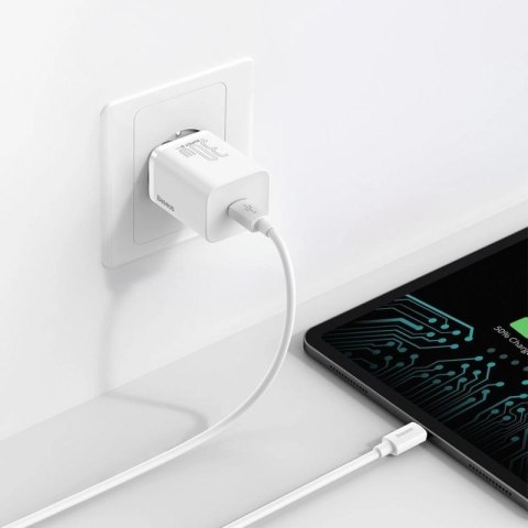 Baseus Super Si 1C szybka ładowarka USB Typ C 30W Power Delivery Quick Charge biały (CCSUP-J02) Baseus