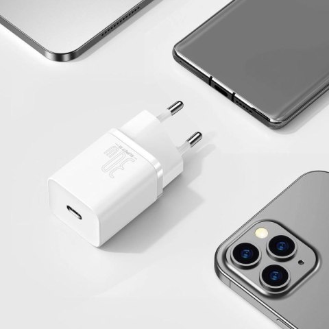 Baseus Super Si 1C szybka ładowarka USB Typ C 30W Power Delivery Quick Charge biały (CCSUP-J02) Baseus