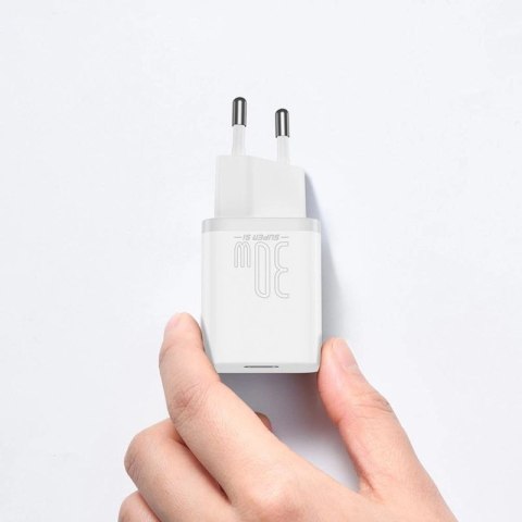 Baseus Super Si 1C szybka ładowarka USB Typ C 30W Power Delivery Quick Charge biały (CCSUP-J02) Baseus