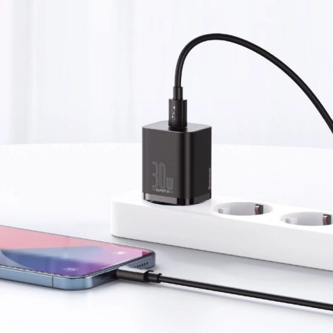 Baseus Super Si 1C szybka ładowarka USB Typ C 30W Power Delivery Quick Charge czarny (CCSUP-J01) Baseus