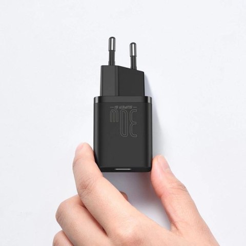 Baseus Super Si 1C szybka ładowarka USB Typ C 30W Power Delivery Quick Charge czarny (CCSUP-J01) Baseus
