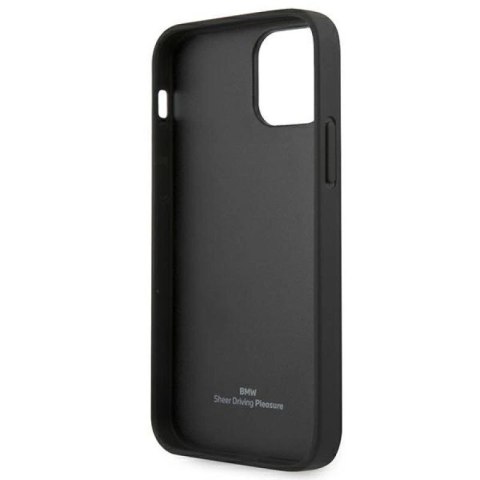 Etui BMW Leather Curve Perforate na iPhone 12 Pro Max - czarne BMW
