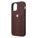 Etui BMW Leather Curve Perforate na iPhone 12 Pro Max - czerwone BMW