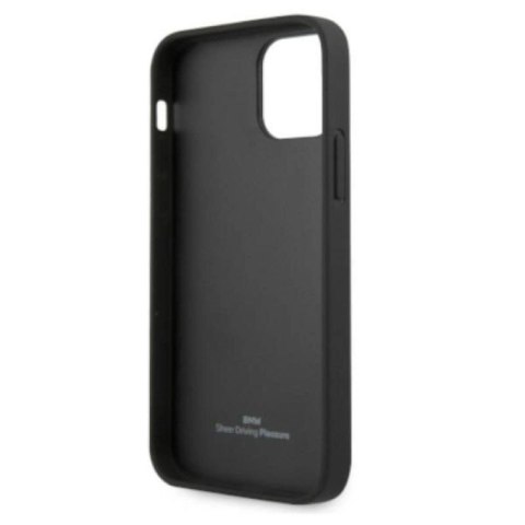 Etui BMW Leather Curve Perforate na iPhone 12 Pro Max - czerwone BMW