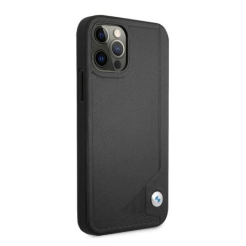 Etui BMW Leather Deboss na iPhone 12 Pro Max - czarne BMW