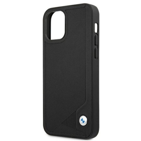 Etui BMW Leather Deboss na iPhone 12 mini - czarne BMW