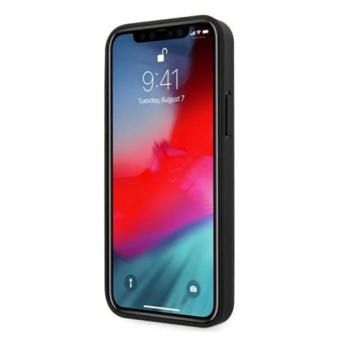 Etui BMW Leather Perforate Sides na iPhone 12 Pro Max - czarne BMW