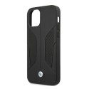 Etui BMW Leather Perforate Sides na iPhone 12 Pro Max - czarne BMW