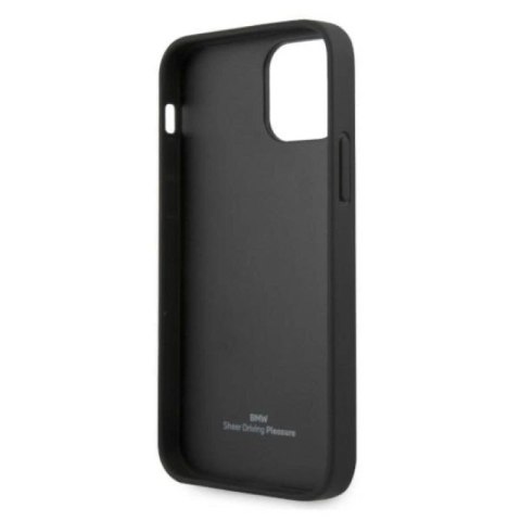 Etui BMW Leather Perforate Sides na iPhone 12 Pro Max - czarne BMW