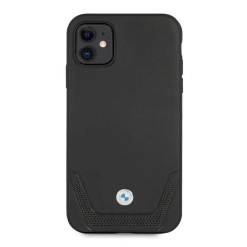 Etui BMW Leather Perforate na iPhone 11 / Xr - czarne BMW