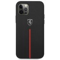 Etui Ferrari Off Track Leather Nylon Stripe na iPhone 12 Pro Max - czarne Ferrari