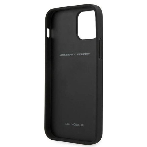 Etui Ferrari Off Track Leather Nylon Stripe na iPhone 12 Pro Max - czarne Ferrari