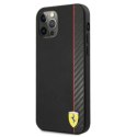 Etui Ferrari On Track Carbon Stripe na iPhone 12 Pro Max - czarne Ferrari